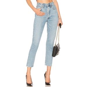 AGOLDE RILEY HIGH RISE STRAIGHT CROP in color Renewal